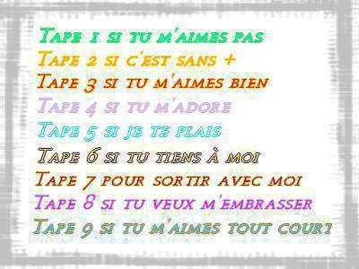 ! ce k tu penses de moi !